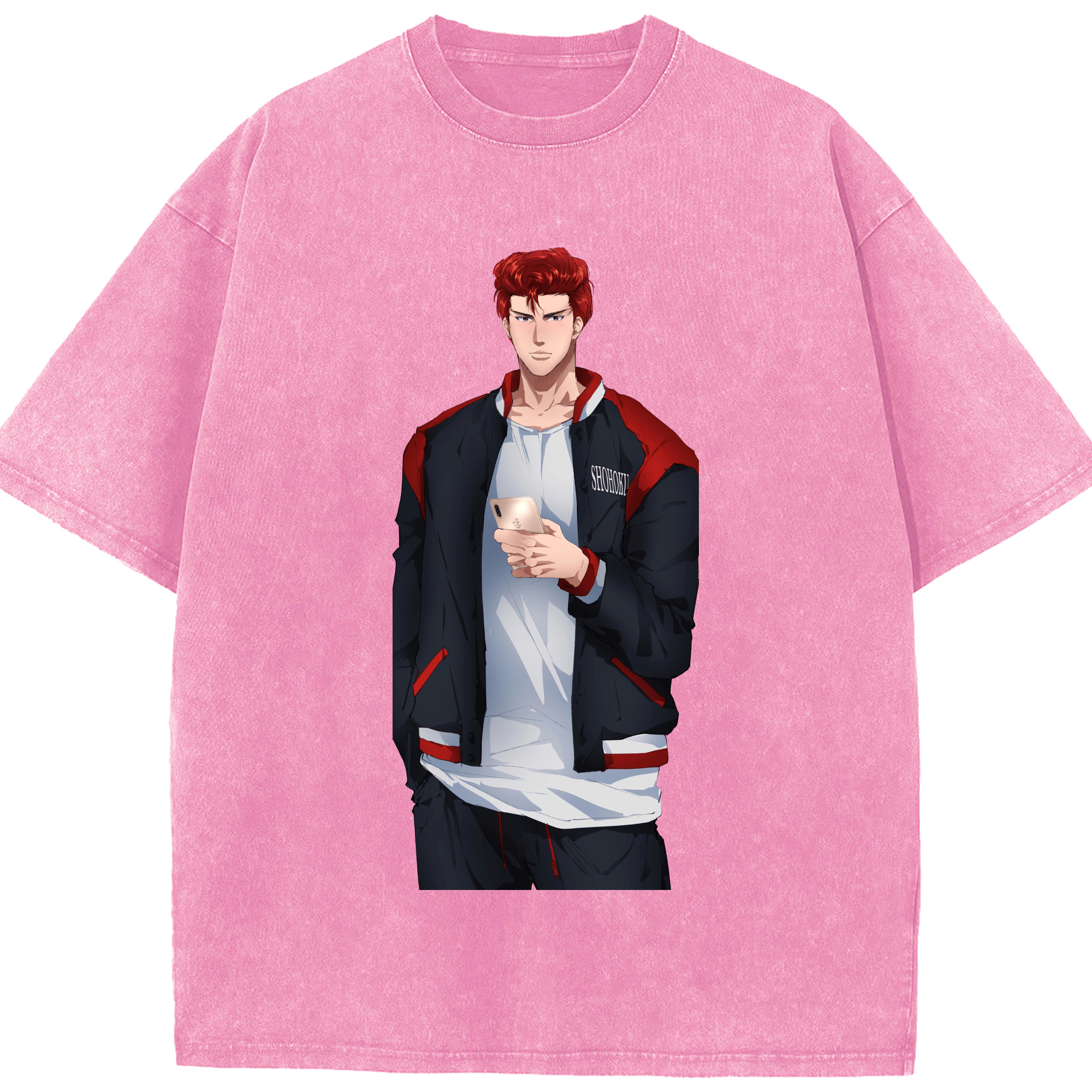 （画像用） SLAM DUNK／スラムダンク 綿100% ヴィンテージ風 半袖Tシャツ（フロントプリント）